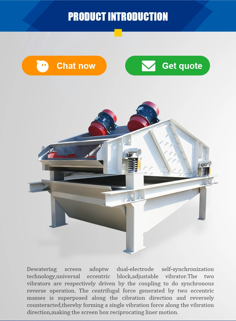 Sugar Industry Dry and Wet Grading Sieving Mechanical Dehydration Vibrating Screen Dewatering Machine