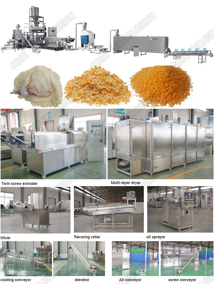 Saibainuo Japanese Panko Bread Crumbs Crusher Crushing Manufacturing Plant Extruder Processing Production Breadcrumb Making Machine Line Equipment